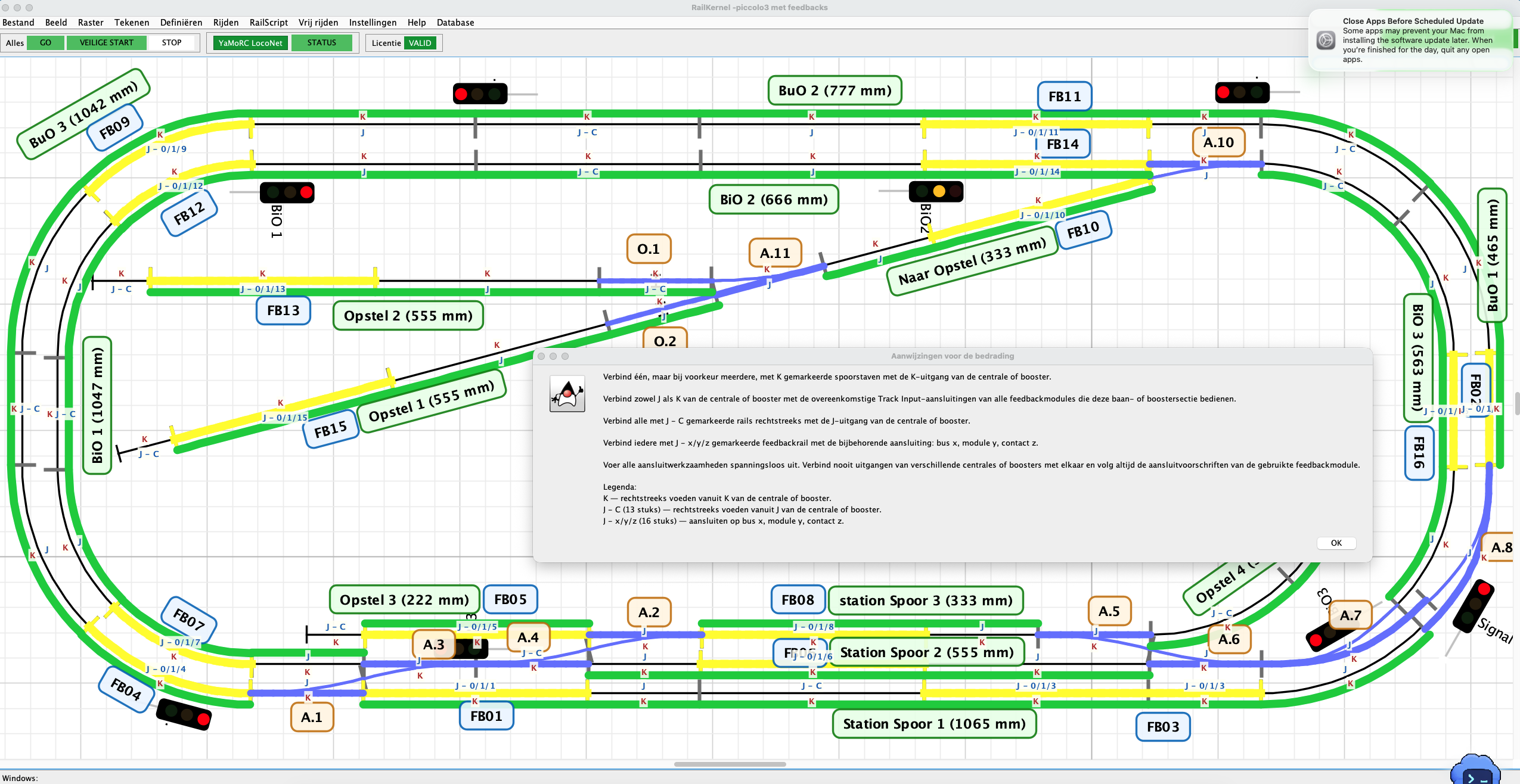 Der Gleisplan der Portable Demo in RailKernel.